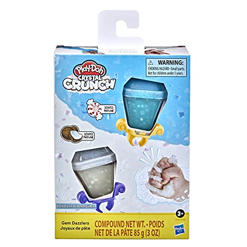 Photo 1 of  2 PACKS OF Play-Doh Crystal Crunch Gem Dazzlers Scented Blue and White 2-Pack