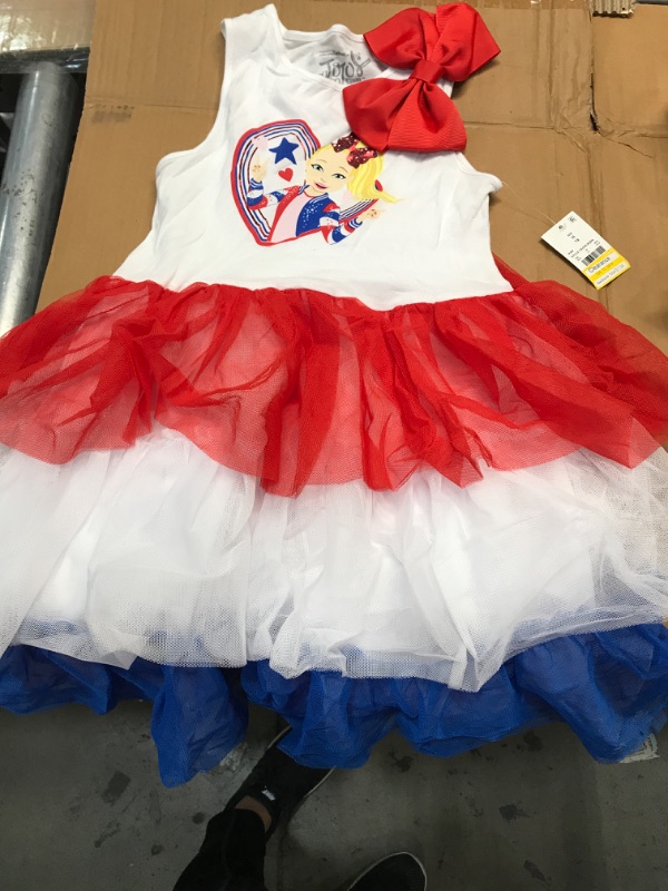 Photo 2 of **7/8**Girls' JoJo Siwa Aericana Tutu Dress - Red/White/Blue