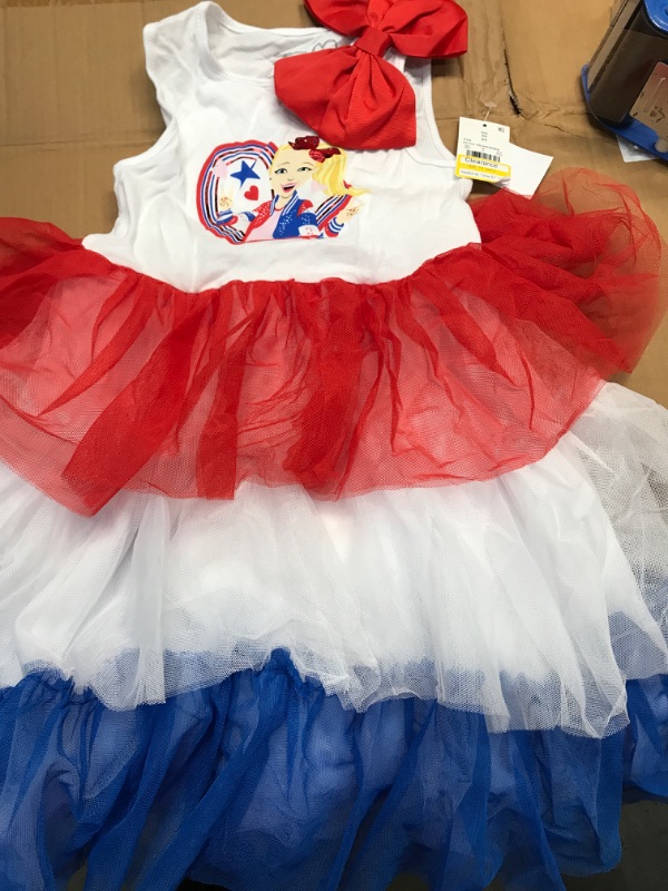 Photo 2 of **4/5**Girls' JoJo Siwa Aericana Tutu Dress - Red/White/Blue