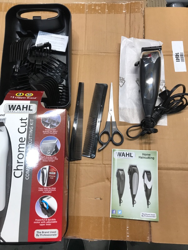 Photo 2 of **TESTED POWER IS ON**Wahl Chrome Cut Hair Clipping Kit | CVS