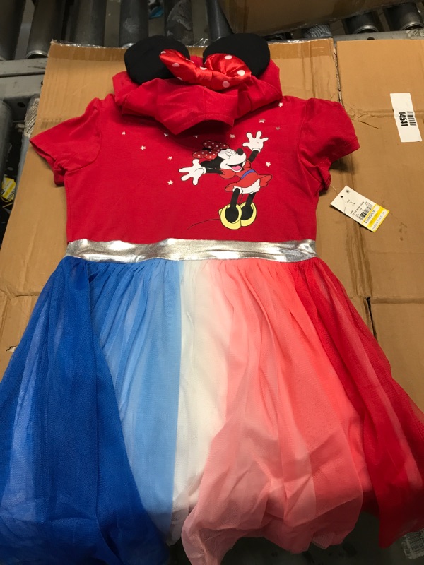 Photo 2 of **7/8**Girls' Disney Minnie Mouse Americana Tutu Dress