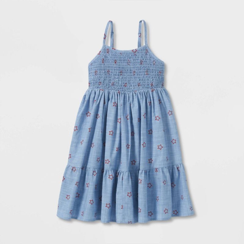 Photo 1 of **10/12**Girs' Printed Tiered Seeveess Dress - Cat & Jack