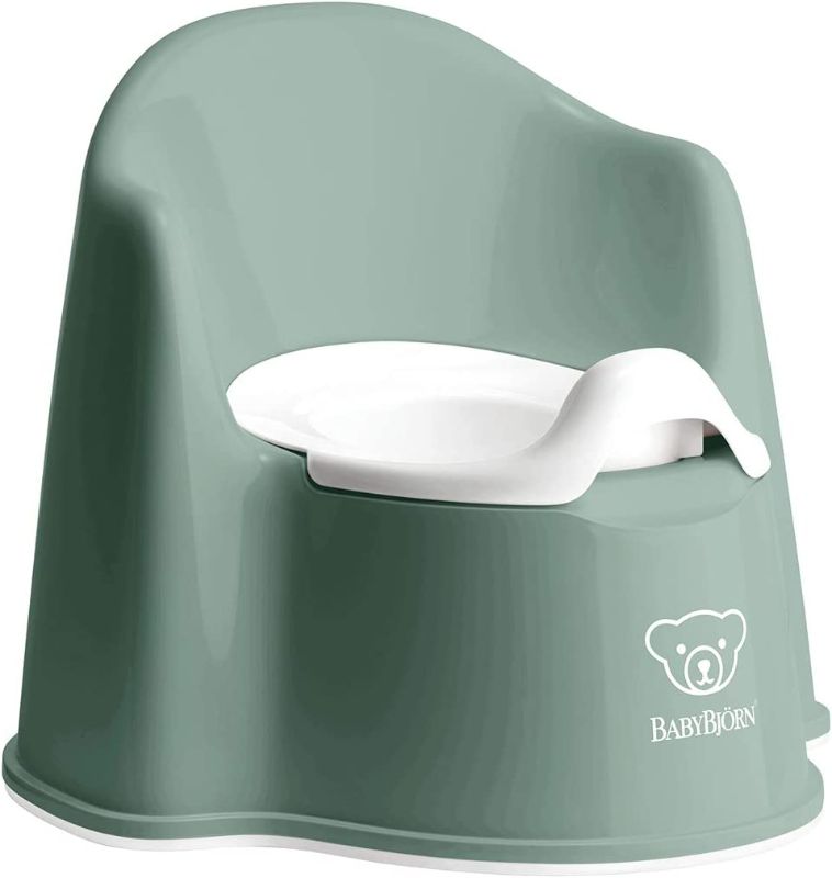 Photo 1 of BabyBjörn Potty Chair, Deep Green/White
