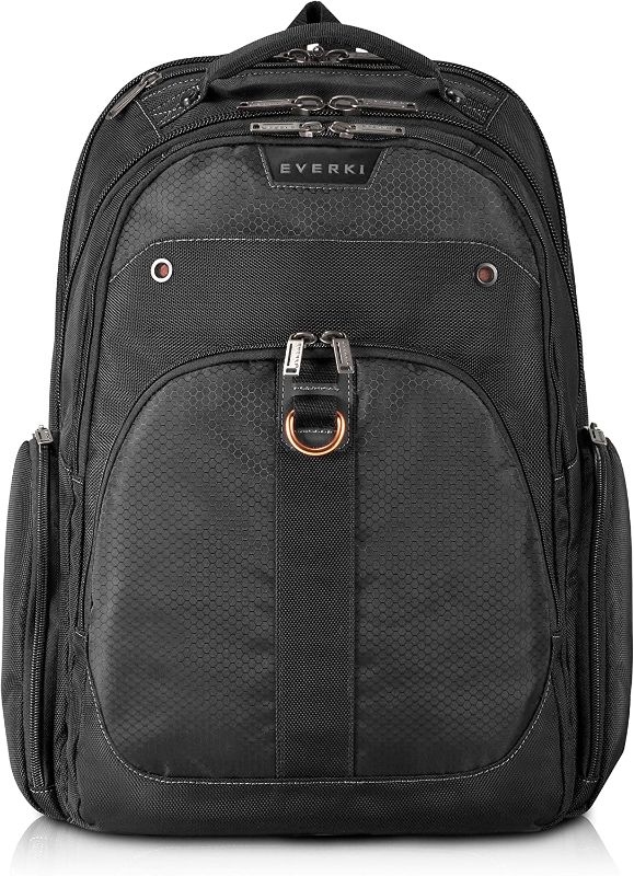 Photo 1 of EVERKI Atlas Business Laptop Backpack, 13-Inch to 17.3-Inch Adjustable Compartment, Men or Women, Travel Friendly (EKP121), Black
