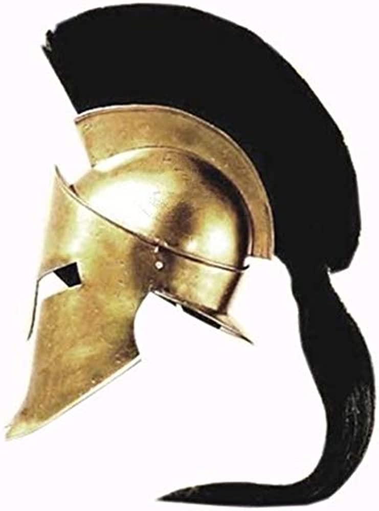 Photo 1 of *MISSING PLUME TOP PIECE BROKEN* Halloween Spartan Helmet King Leonidas 300 Movie Helmet Replica Role Play Helmet Black Plume