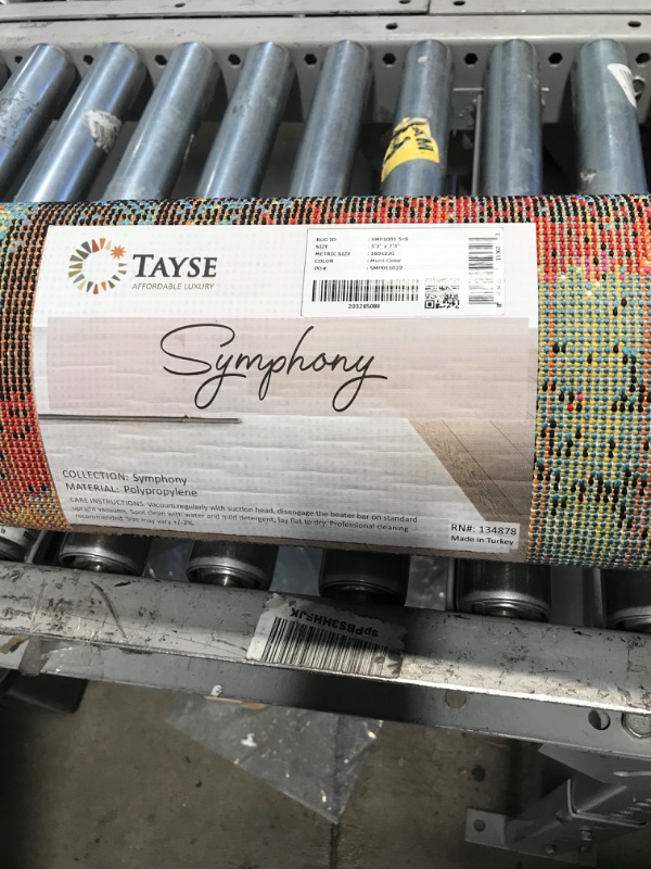 Photo 1 of Tayse Rugs Universal Rugs Susan Contemporary Abstract Multi-Color Rectangle Area Rug 5 x 7
