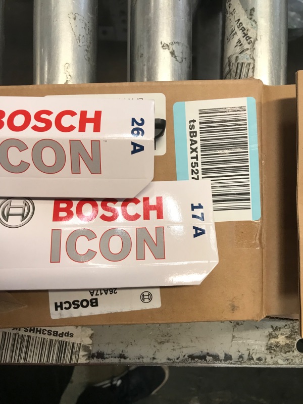 Photo 2 of BOSCH ICON 26A17A Driver & Passenger Side Premium Beam Wiper Blades - Set of 2 Combo Pack (26A & 17A) 26A and 17A Frustration Free Combo Wiper Blades