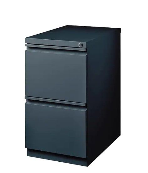 Photo 1 of 2-Drawer Vertical File Cabinet, Locking, grey with wheels 