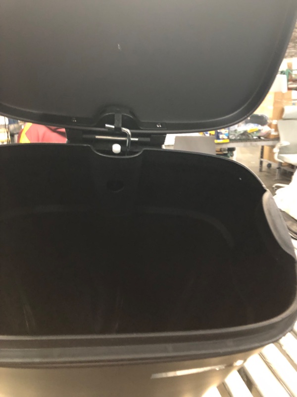 Photo 4 of **DENTS AND SCRATCHES**
SONGMICS Trash Can with Lid, 8 Gallon Garbage Can, Stainless Steel Small Waste Bin with Step Pedal and Inner Bucket, Soft Close, Kitchen, Black ULTB102B01 7.9 Gal Trash Can Black