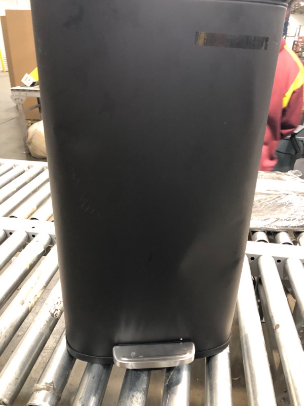 Photo 6 of **DENTS AND SCRATCHES**
SONGMICS Trash Can with Lid, 8 Gallon Garbage Can, Stainless Steel Small Waste Bin with Step Pedal and Inner Bucket, Soft Close, Kitchen, Black ULTB102B01 7.9 Gal Trash Can Black