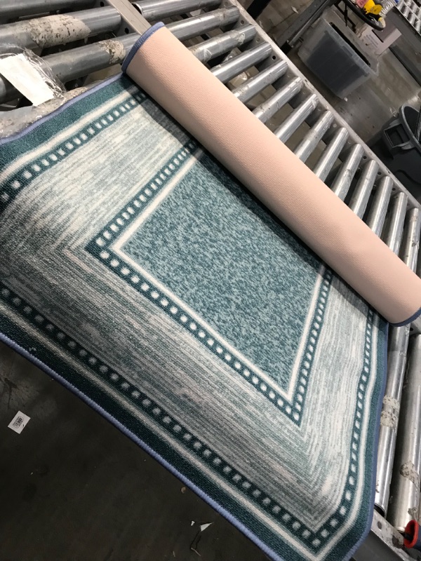 Photo 1 of 2'8 X 10 ' Blue Runner Rug 