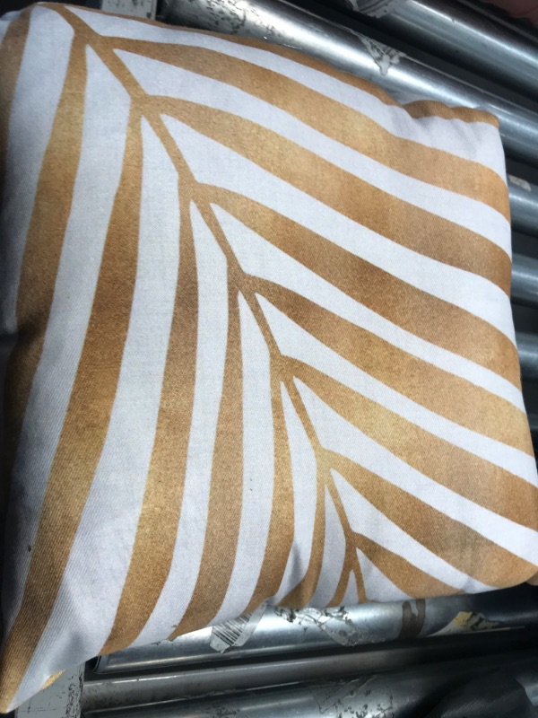 Photo 1 of 14x14 Gold & white Decorative Pillow 