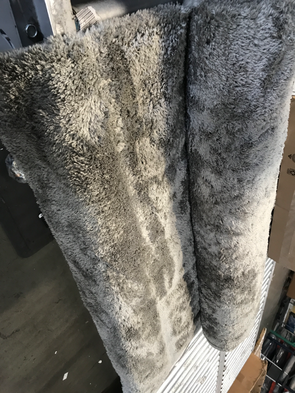 Photo 1 of 8FT X 10FT GREY AREA FURRY RUG 