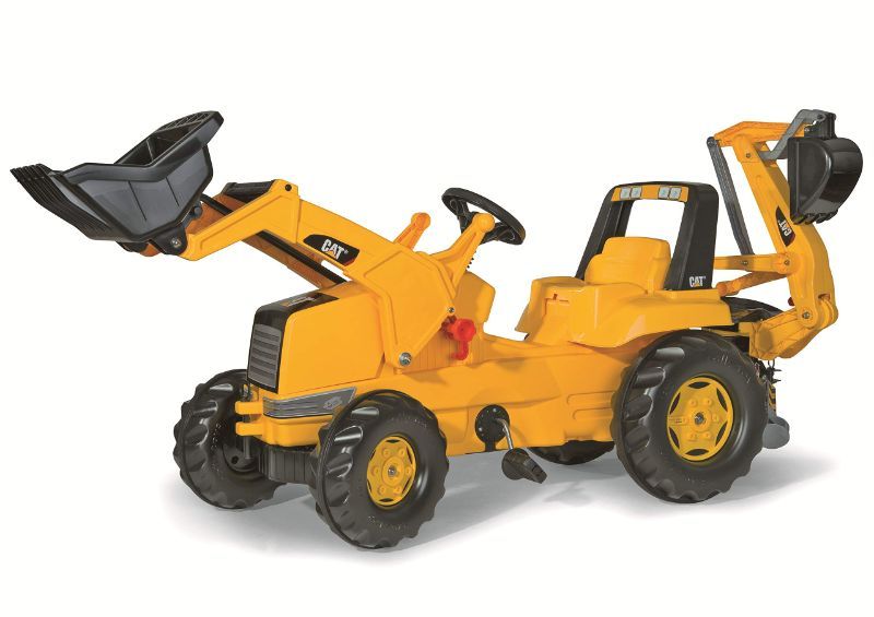 Photo 1 of **PARTS ONLY**
rolly toys CAT Construction Pedal Tractor: Backhoe Loader (Front Loader and Excavator/Digger), Youth Ages 3+ , Yellow