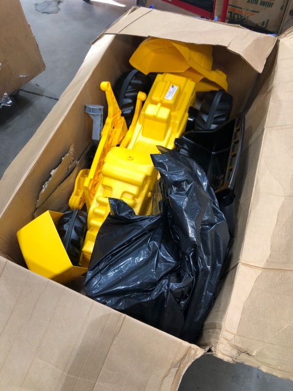 Photo 1 of **PARTS ONLY**
rolly toys CAT Construction Pedal Tractor: Backhoe Loader (Front Loader and Excavator/Digger), Youth Ages 3+ , Yellow