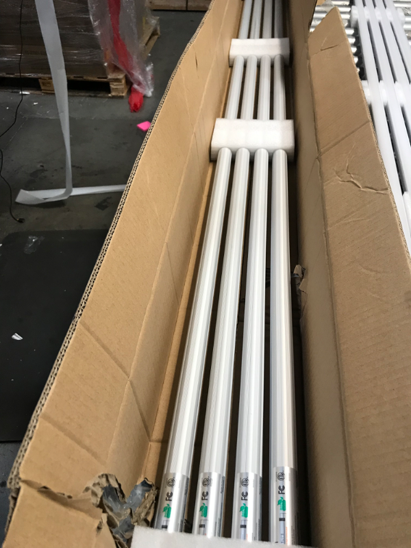 Photo 3 of 8ft LED Bulbs,8 foot LED Shop light, F96T12 T12 Bulb Fluorescent Replacement, T8 96" 45Watt FA8 Single Pin LED Tube Lights 5400LM, Ballast Bypass, 6000k, Milky Cover, Workshop, Warehouse(12 Pack) 12PACK Milky