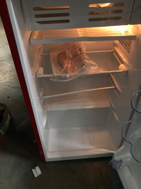 Photo 1 of Frigidaire Retro Bar Fridge Refrigerator with Side Bottle Opener, 3.2 cu. ft, Red
