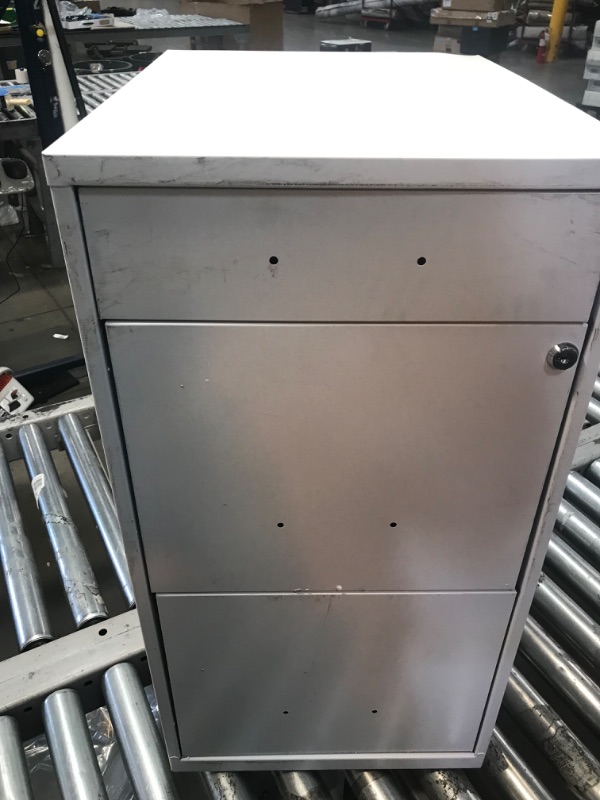 Photo 1 of 3-Drawer Filing Cabinet Steel Off-White - Hirsh