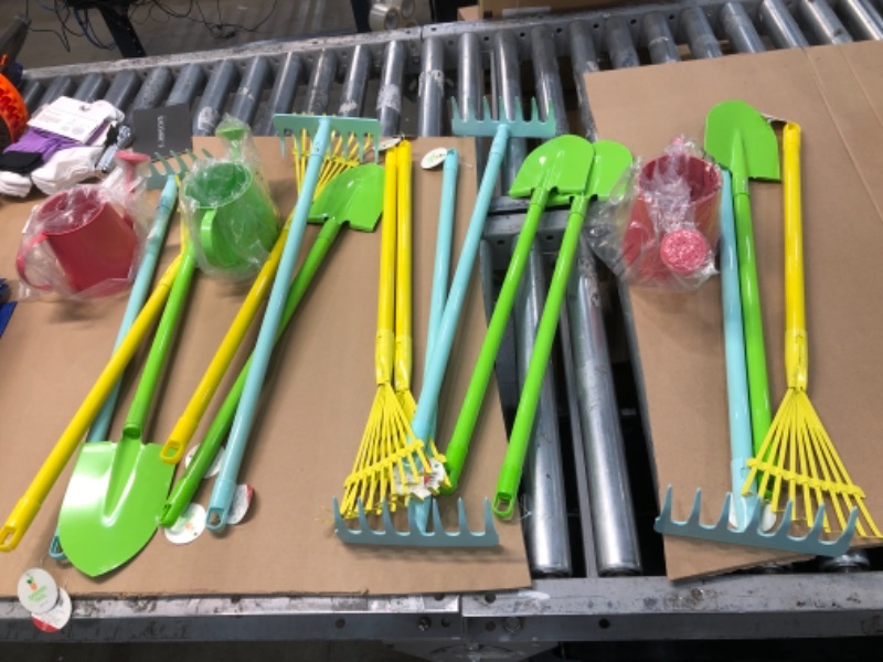 Photo 1 of BUNDLE OF 18 ASSORTED KIDS GARDENING TOOLS 