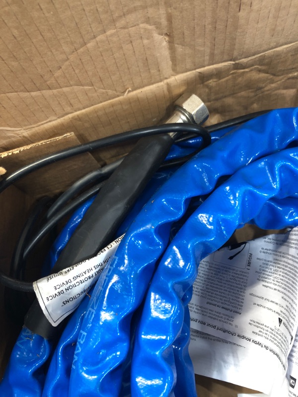 Photo 3 of Camco Heated Drinking Water Hose, - 20° F, 50-Foot, 5/8-Inch ID (22912-A) 50' Cold Weather (Freeze Protection to - 20?F) Frustration-Free Packaging