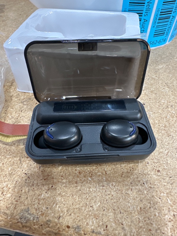 Photo 2 of Wireless Earbuds, TWS Bluetooth 5.0 Earbuds, Sport Headphones Matte Design Earbuds with Battery Charging Case 