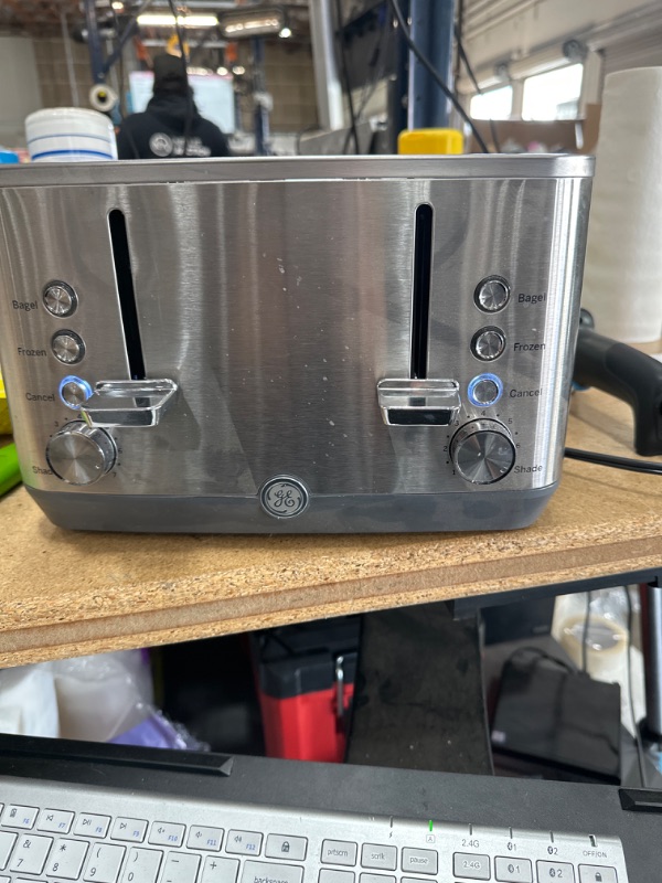 Photo 1 of **USED** GE Stainless Steel Toaster | 4 Slice | Extra Wide Slots for Toasting Bagels, Breads, Waffles 