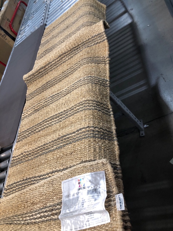 Photo 2 of **USED** Novogratz by Momeni Montauk 100% Jute Hand Woven Indoor Area Rug, 2'3" X 8' Runner, Charcoal 2'3" X 8' Runner Charcoal