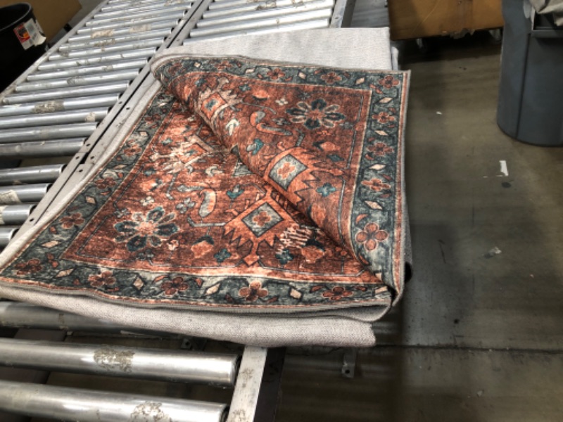 Photo 1 of **USED** Very Large Green and Brown Rug, Unspecified Size