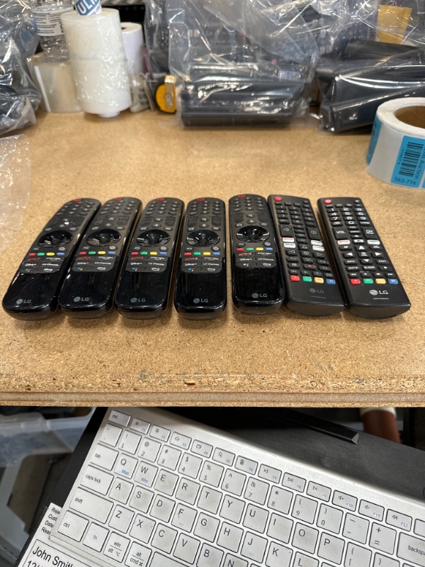 Photo 1 of bUNDLE OF 7 LG REMOTES (5 MR21GA for 2021 LG-Magic-Remote with Pointer and Voice Function)