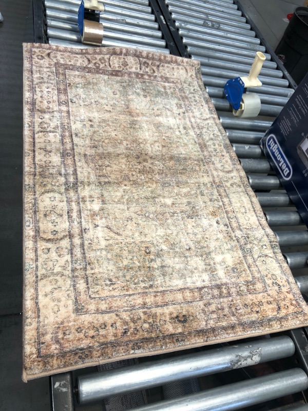 Photo 2 of Loloi II Margot Collection MAT-01 Antique/Sage, Traditional 2'-3" x 3'-9" Accent Rug
