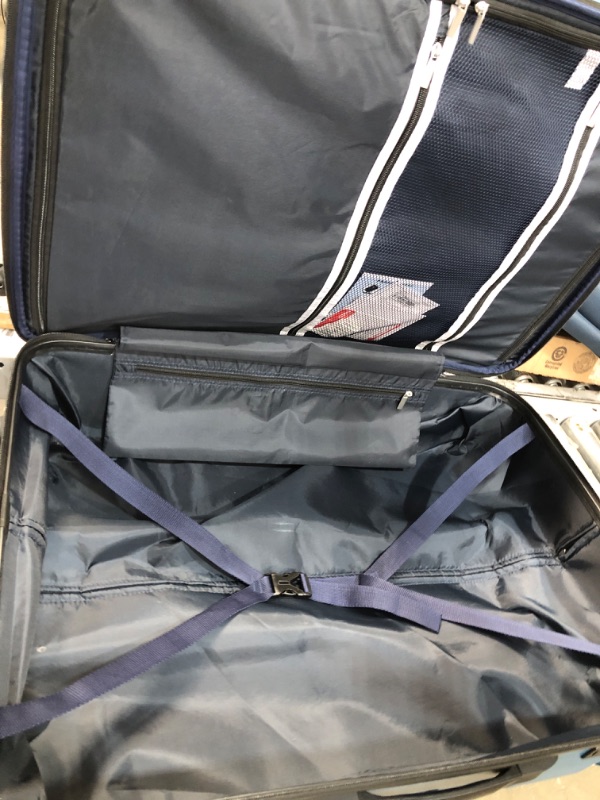 Photo 3 of **USED/MINOR DAMAGE** Blue Hard-Shell Suitcase