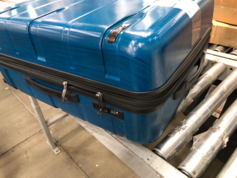 Photo 2 of **USED/MINOR DAMAGE** Blue Hard-Shell Suitcase
