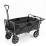 Photo 1 of **MISSING PHONE HOLDER**
MAC SPORTS COLLAPSIBLE FOLDING OUTDOOR GARDEN UTILITY WAGON CART WITH TABLE, GRAY
