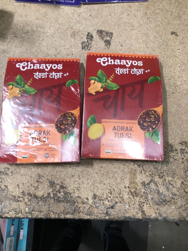 Photo 2 of Chaayos Adrak Tulsi Tea - Premium Chai Patti for Stronger Immunity - 300g (150 Cups) | Flavoured Tea | Black Tea | Ginger and Basil Masala Tea | Assam Tea | Chai Masala
2 pack 