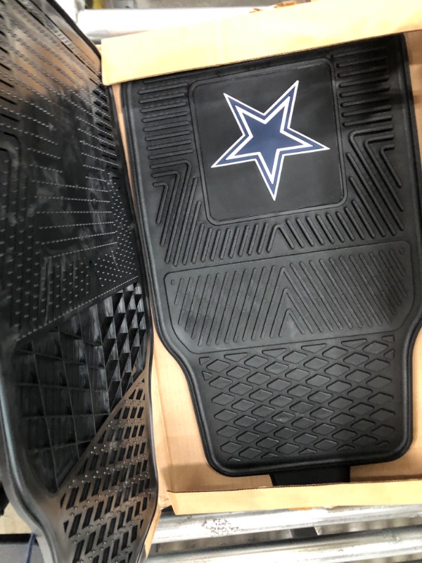 Photo 2 of FANMATS - 8274 NFL Dallas Cowboys Vinyl Heavy Duty Car Mat,Set of two, 18"x27" Front