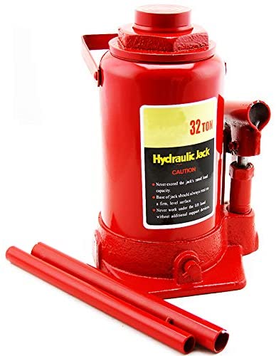 Photo 1 of 32-Ton Hydraulic Bottle Jack Low Profile Automotive Shop Lift Truck Bus Car RV Auto, Red