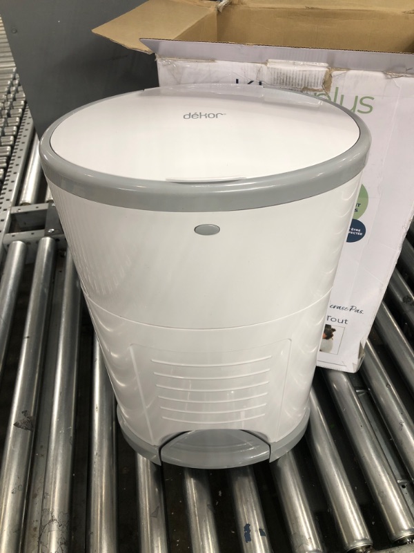 Photo 2 of Dekor Plus Hands Free Diaper Pail - White