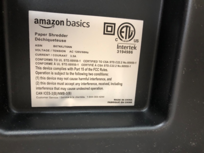 Photo 3 of Amazon Basics 150-Sheet Autofeed Micro-Cut Paper Shredder 150 Sheet Shredder