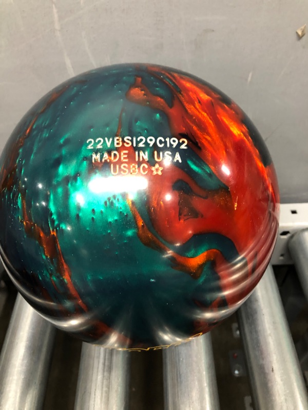 Photo 4 of ***UNDRILLED BOWLING BALL***Storm Absolute Bowling Ball- Copperhead/Jade/Phantom Black 15lbs