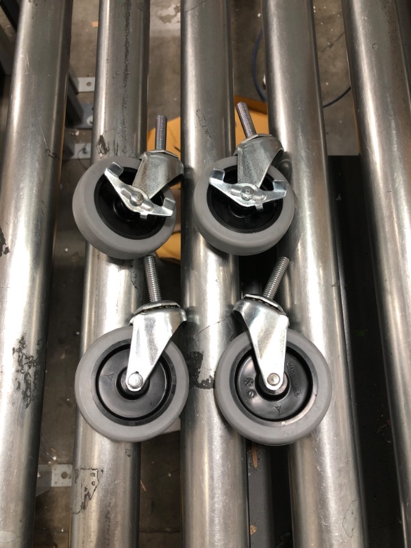 Photo 2 of Linco 3” Heavy Duty Rubber Swivel Casters - Set of 4 Industrial Casters to Replace Wheels for Cart, Trollies, and Furniture Wheels - Capacity: 440 lbs