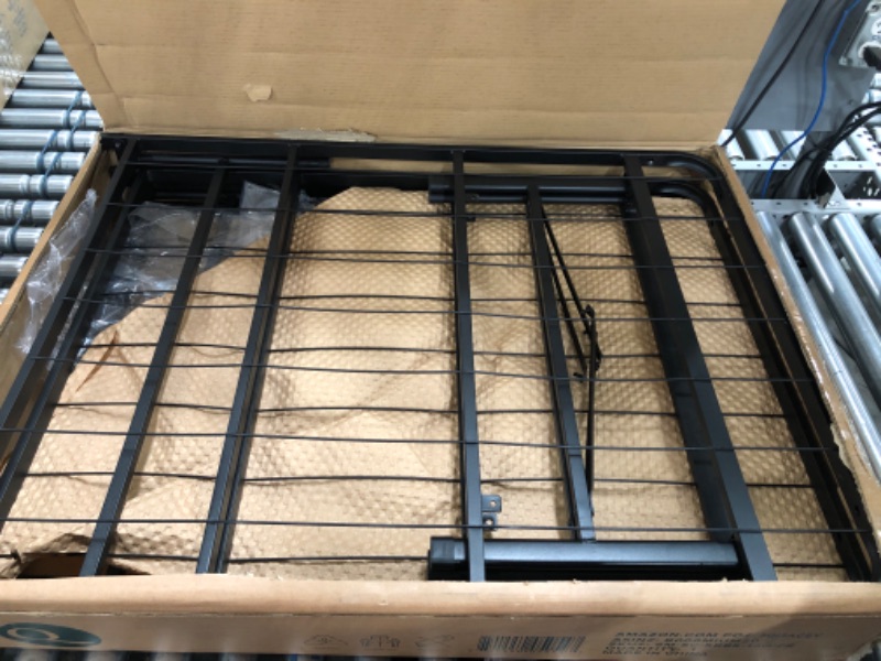 Photo 2 of **** missing hardware *** **** LIGHT DAMAGE SEE PICTURES ****
ZINUS SmartBase Tool-Free Assembly Mattress Foundation / 14 Inch Metal Platform Bed Frame / No Box Spring Needed / Sturdy Steel Frame / Underbed Storage, Queen Black Queen Regular (14")