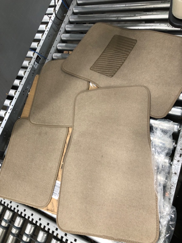 Photo 2 of FH Group F14403BEIGE Universal Fit Carpet Beige Automotive Floor Mats fits most Cars, SUVs and Trucks with Heel Pad Deluxe