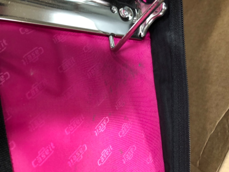 Photo 4 of Case-it The King Sized Zip Tab Zipper Binder - 4 Inch D-Rings - 5 Subject File Folder - Multiple Pockets - 800 Sheet Capacity - Comes with Shoulder Strap - Magenta D-186 Magenta Single