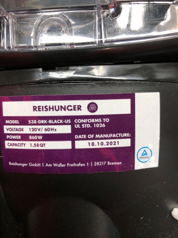 Photo 5 of Reishunger Digital Rice Cooker and Steamer, Black, Timer - 8 Cups - Premium Inner Pot, Multi Cooker with 12 Programs & 7-Phase Technology for Brown Rice, Soups, Grains, Oatmeal & more - 1-8 People