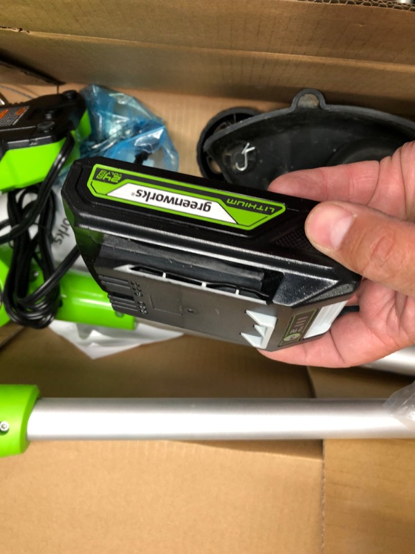 Photo 4 of Greenworks 24V 12" Cordless String Trimmer / Edger, 2.0Ah Battery and Charger Included