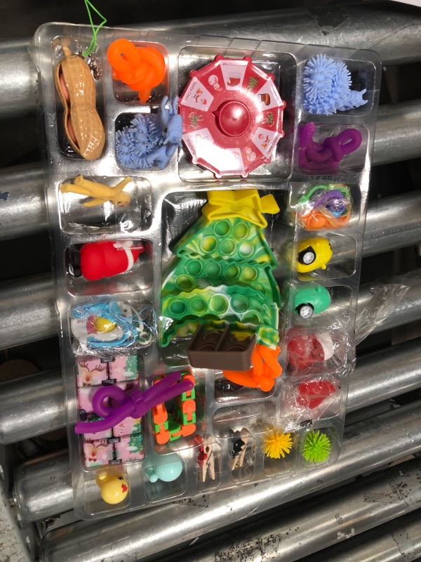 Photo 1 of Advent Calendar 2022, Lalucilever 25 Days Christmas Holiday Countdown Advent Calendars, Christmas Pop Fidget Toy Set Gift Box, Surprise Party Toy Gifts for Toddler Kids Teens Girls Age 3-12 Year Old. Plastic
