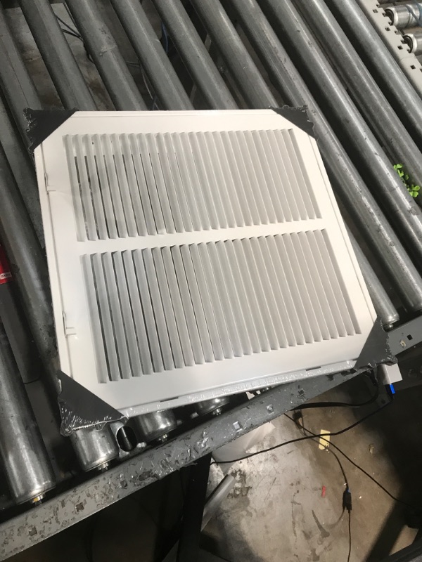 Photo 2 of 14"W x 14"H [Duct Opening Measurements] Steel Return Air Filter Grille [Removable Door] for 1-inch Filters | Vent Cover Grill, White | Outer Dimensions: 16 5/8"W X 15 5/8"H for 14x14 Duct Opening Duct Opening style: 14 Inchx14 Inch