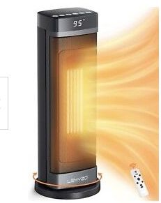 Photo 1 of Lemyzo Space Heater 1500W 21" Indoor Use Portable Black 110-120V 60Hz w Remote
