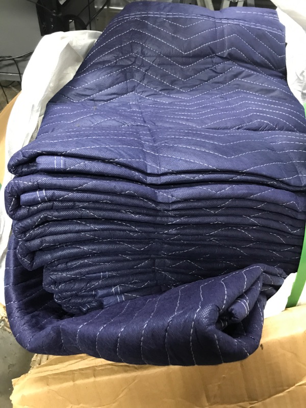 Photo 2 of 10 72x40 blue moving blankets  *one has small cut*