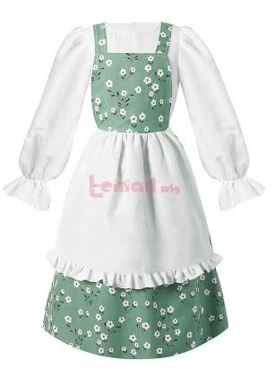 Photo 1 of Little House On The Prairie Dress-Green SM-M 
